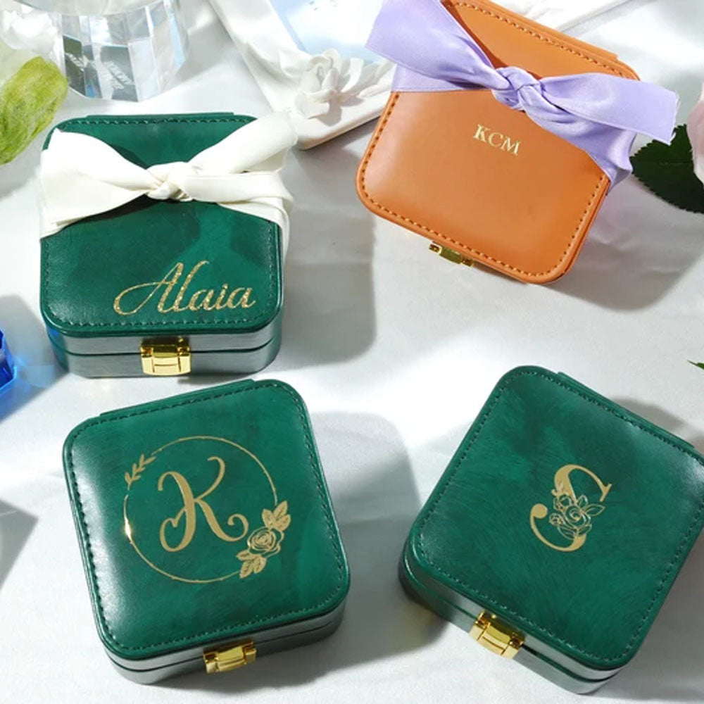 Monogrammed Travel Jewelry Case