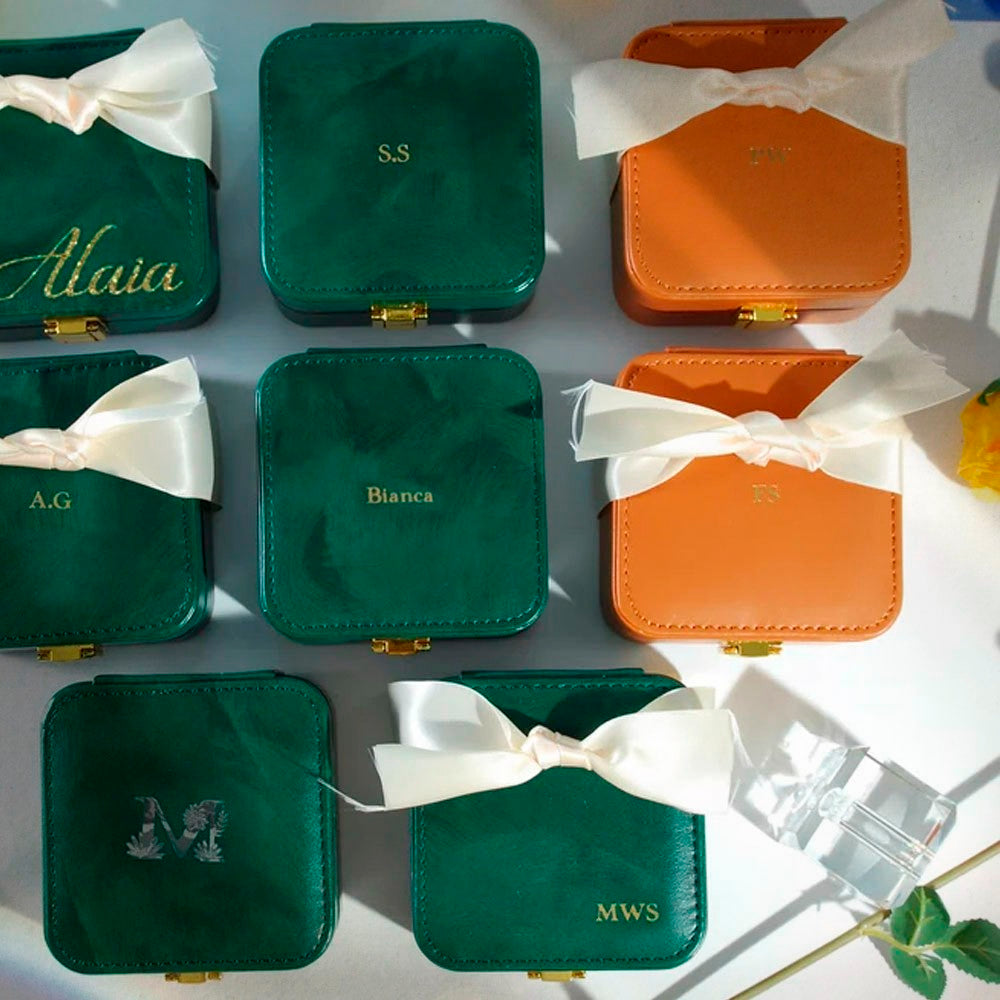 Monogrammed Travel Jewelry Case