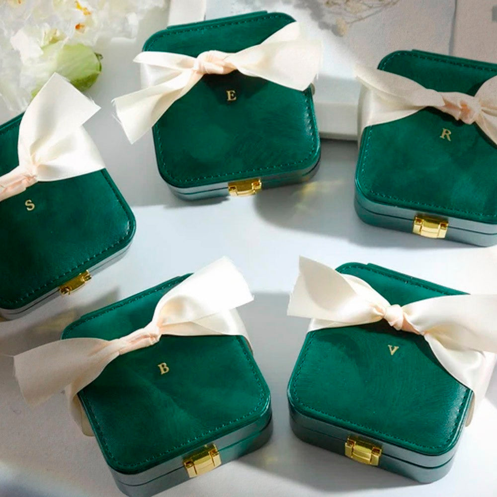 Monogrammed Travel Jewelry Case