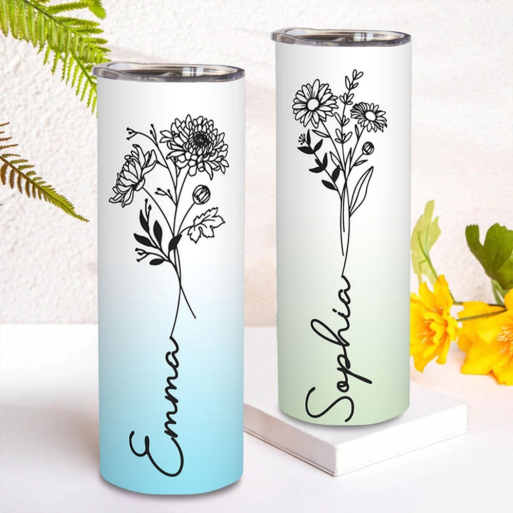 Personalized Travel Tumbler with Straw & Lid