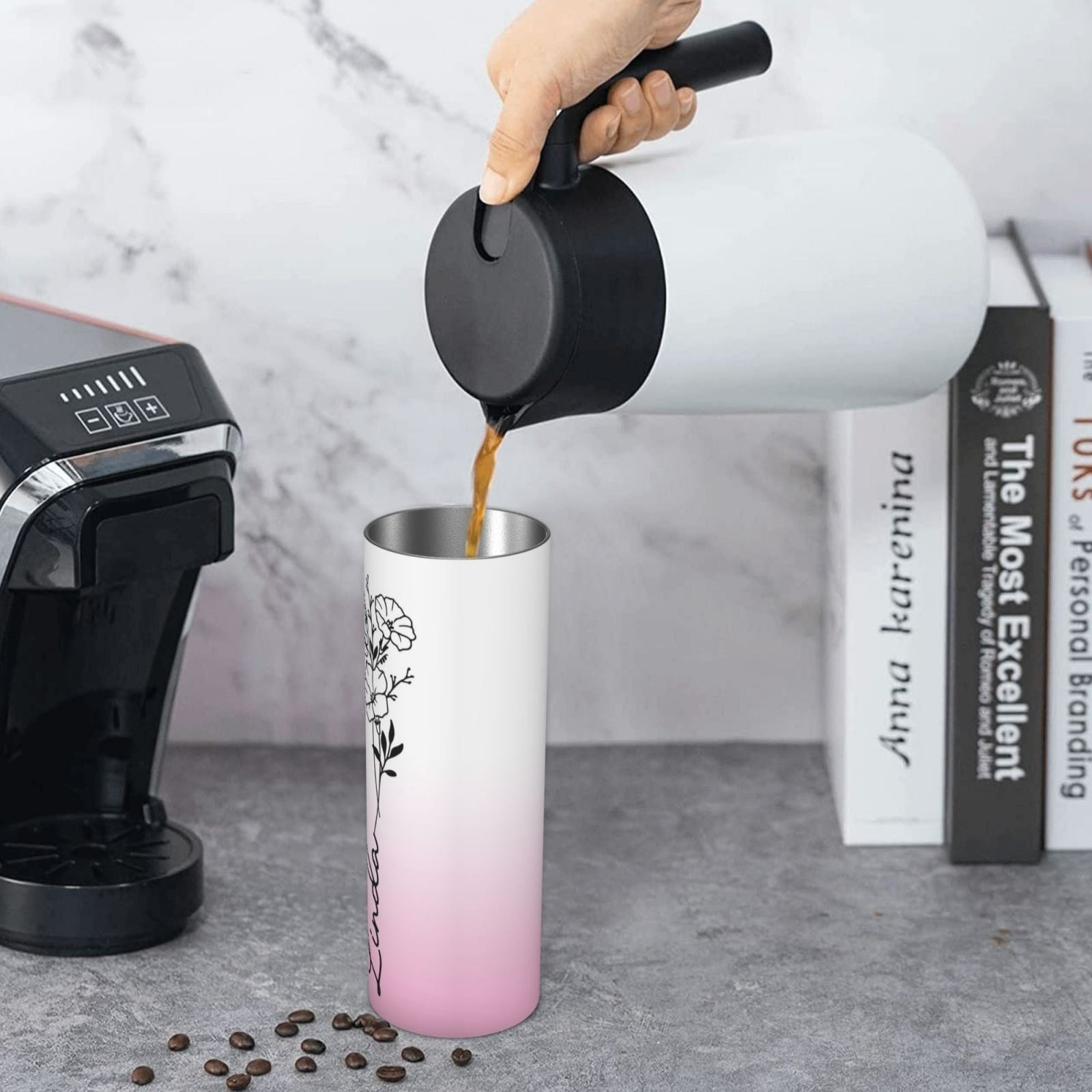 Personalized Travel Tumbler with Straw & Lid