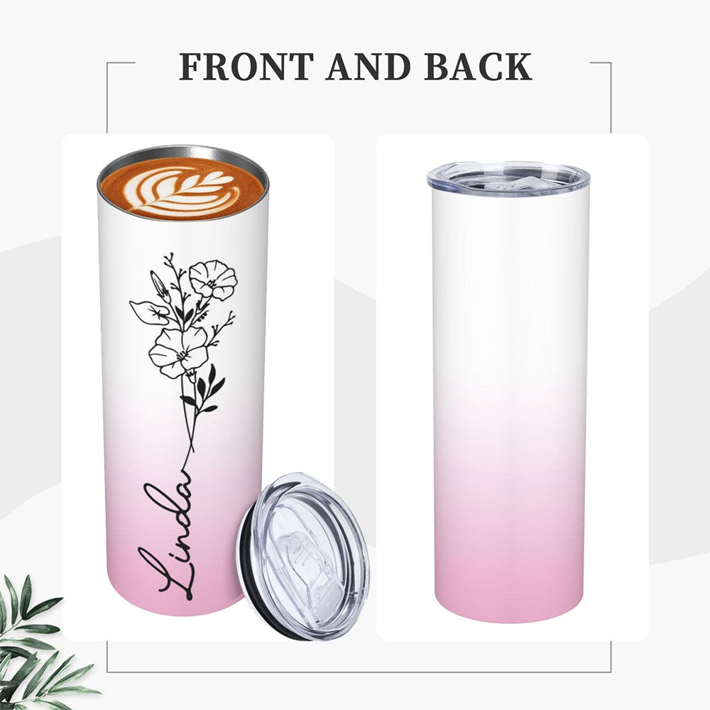 Personalized Travel Tumbler with Straw & Lid
