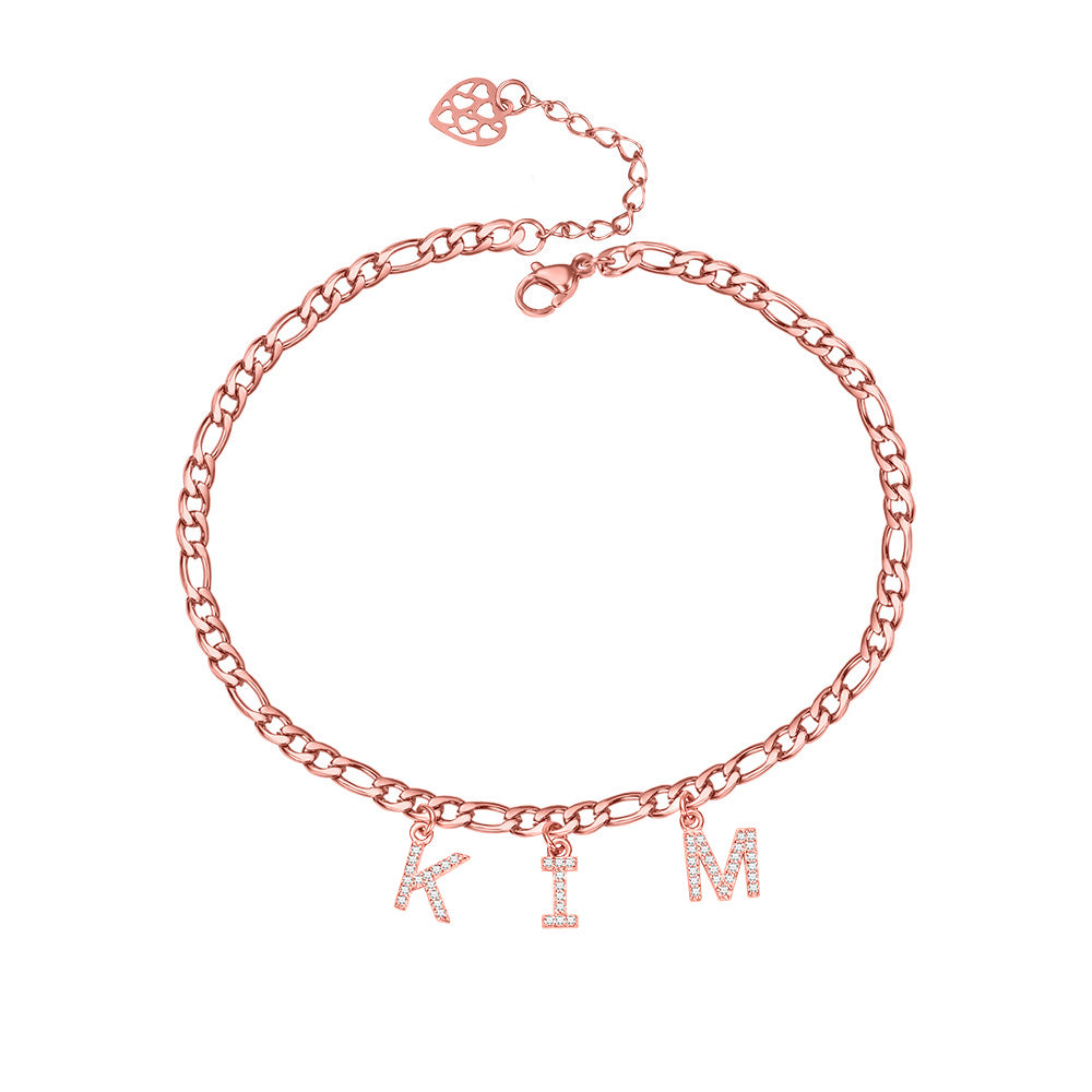 High Class Personalized Initial Anklet